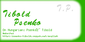 tibold psenko business card